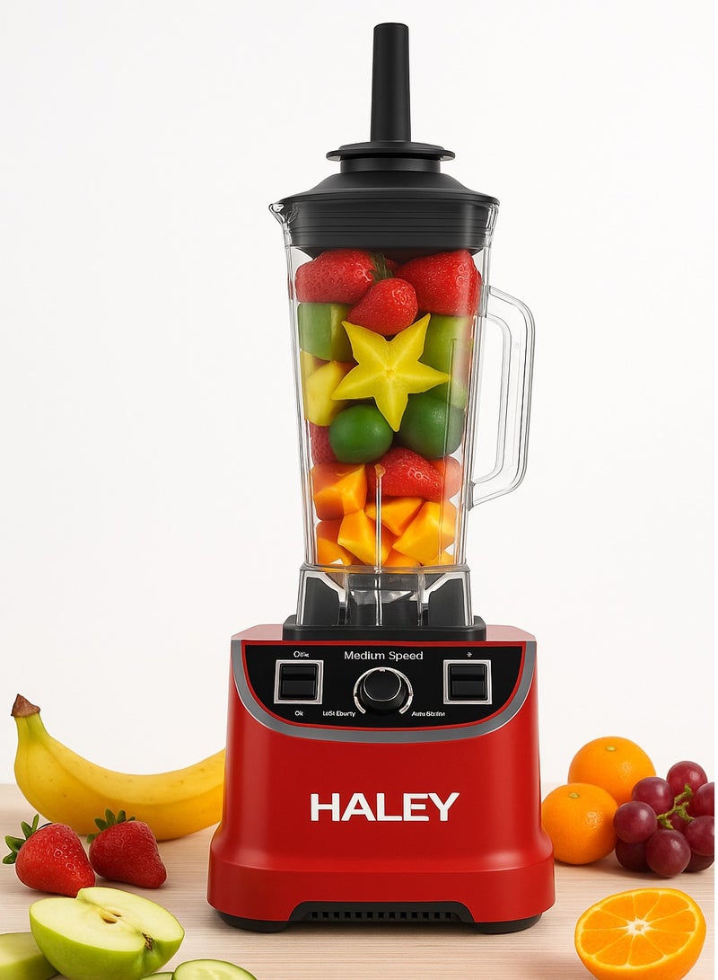 Haley خلاط كهربائي تجاري قوي من هايلي 2.5 لتر – 4800 واط لتحضير العصائر وتكسير الثلج – مثالي للمطبخ والمطاعم - Image 1