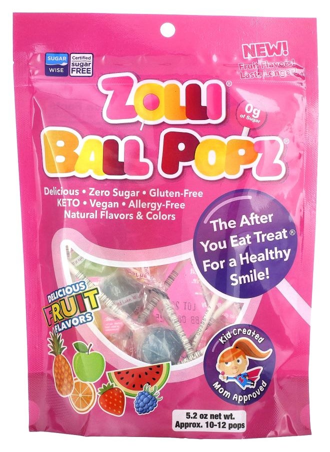 ZOLLIPOPS Zolli Ball Popz Fruit 5.2 oz 