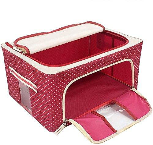 GETZET GETZET Living 88L Box Clothes Women Saree Kids Toy Dress Shirt Blankets Cap Books Bedding Cover Bag Organizer Metal Frame Folding Large Capacity Storage Box pack of 1  - Image 3