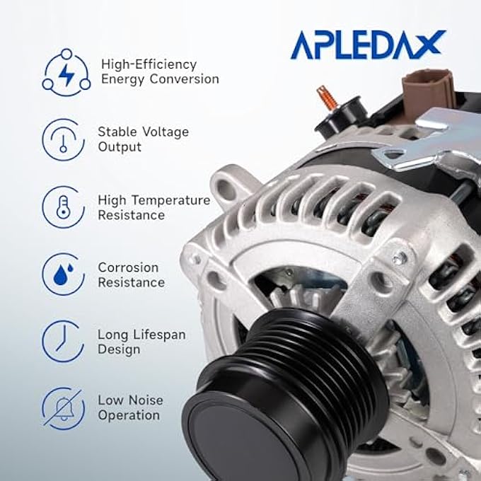 APLEDAX High Output Alternator for/Toyota/Camry 2007-2009, Corolla 2009-2010, Matrix 2009-2013, for/Pontiac Vibe 2009, for/Scion xB 2008-2015, 27060-0H110, 11195, 88975511, 27060-0H111, VND0396 - Image 4