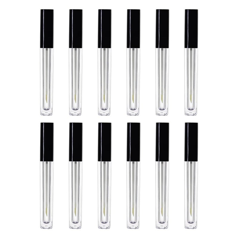 nsb herbals nsb herbals 5 ml Square Premium Acrylic Empty Lip Gloss Lip Care Cosmetic Mascara Liquid Eye Shadow Transparent Empty Clear Lip Containers Tubes Refillable Bottle With Plug Pack Of 1  - Image 1