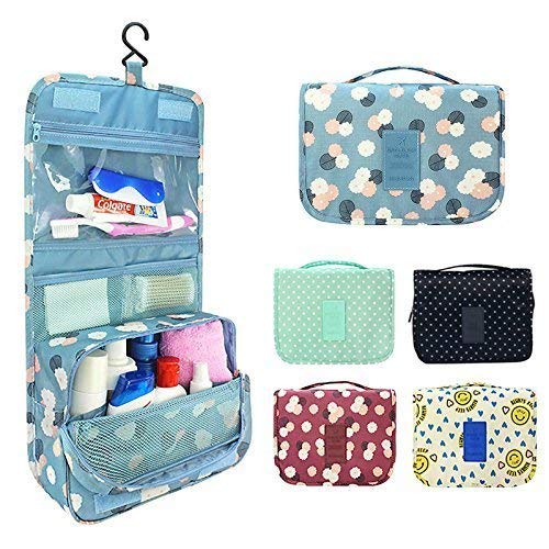 RIGJAK Travel Cosmetic Bag Toiletry DIY Make up Organizer Multifunctional Portable Makeup Pouch for Women Men and Girls Waterproof Ladies Case Inner Ware Up Brush Kit HolderMulti Color1Pcs - Image 1