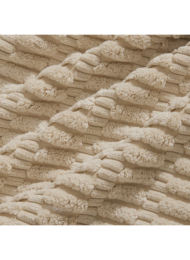 Fancy Homi مجموعة من 2 أغطية وسائد زخرفية محايدة للكنبة، السرير والأريكة، ناعمة ورقيقة بنمط قطن مضلع، تصميم جمالي وحديث - 45x45 سم - بني - Image 4