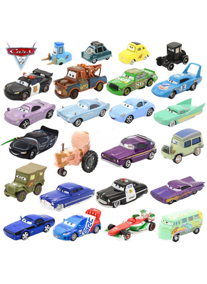 Cars 3 Alloy Toy Car Mack Truck Monster Truck Sally Hely Model Diecast Metal Vehicle Highly Detailed Collectible Car-Color:Blue Road Bully  - Image 2