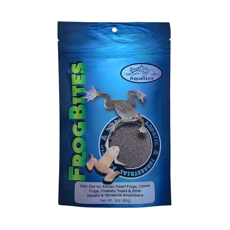 Invert Aquatics Frog Bites - Moist Pellet Sinking Diet for Frogs & Small Amphibians (3 oz (85g)) - Image 1