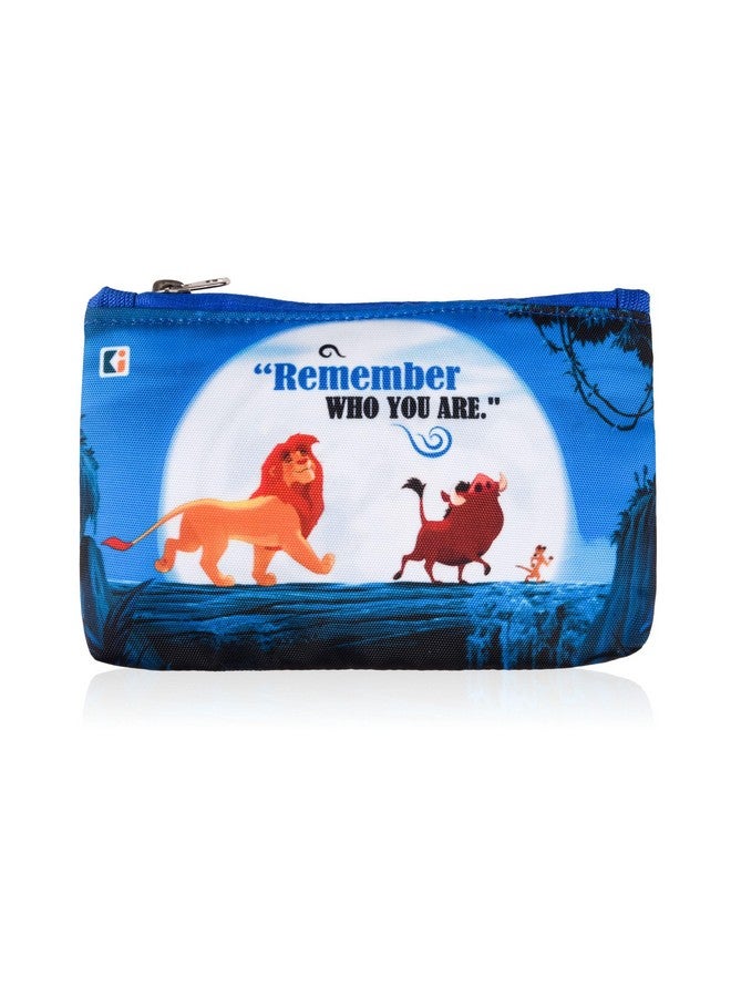 Kuber Industries Pack of 4 Pencil Pouch | Pen-Pencil Box for Kids | School Geometry Pouch | Square Stationary Pouch | Pencil Utility Bag | Zipper Pencil Organizer | Disney-Lion King | Blue - Image 2