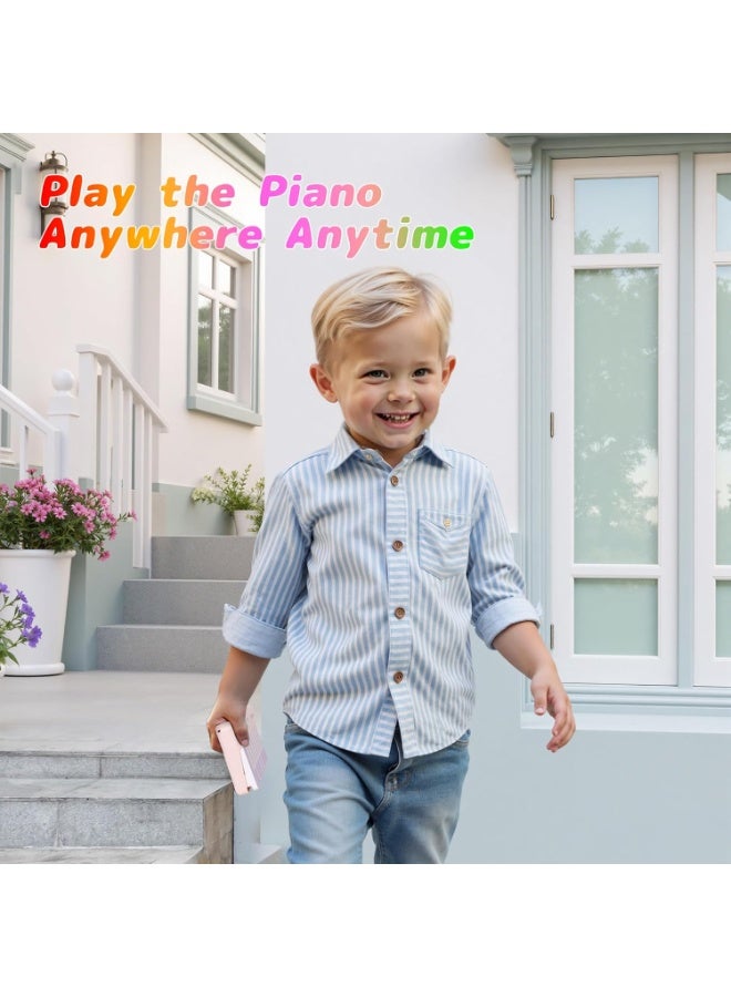 GUDOO لوحة مفاتيح بيانو صغيرة للأطفال الصغار، لعبة بيانو موسيقية للرضع مع مستوى صوت قابل للتعديل وأضواء، 15 لحنًا، وضع التعلم، 3 تأثيرات صوتية – لعبة بيانو محمولة للأطفال، مناسبة لعيد الميلاد للرضع، الأطفال الصغار، الأطفال والكبار. - Image 2