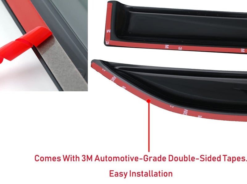 ModifyStyle Unbreakable Chrome line Door Visor/Wind Deflector/Rain Guard Compatible for Volkswagen Taigun (Set of 4pc) - Image 5