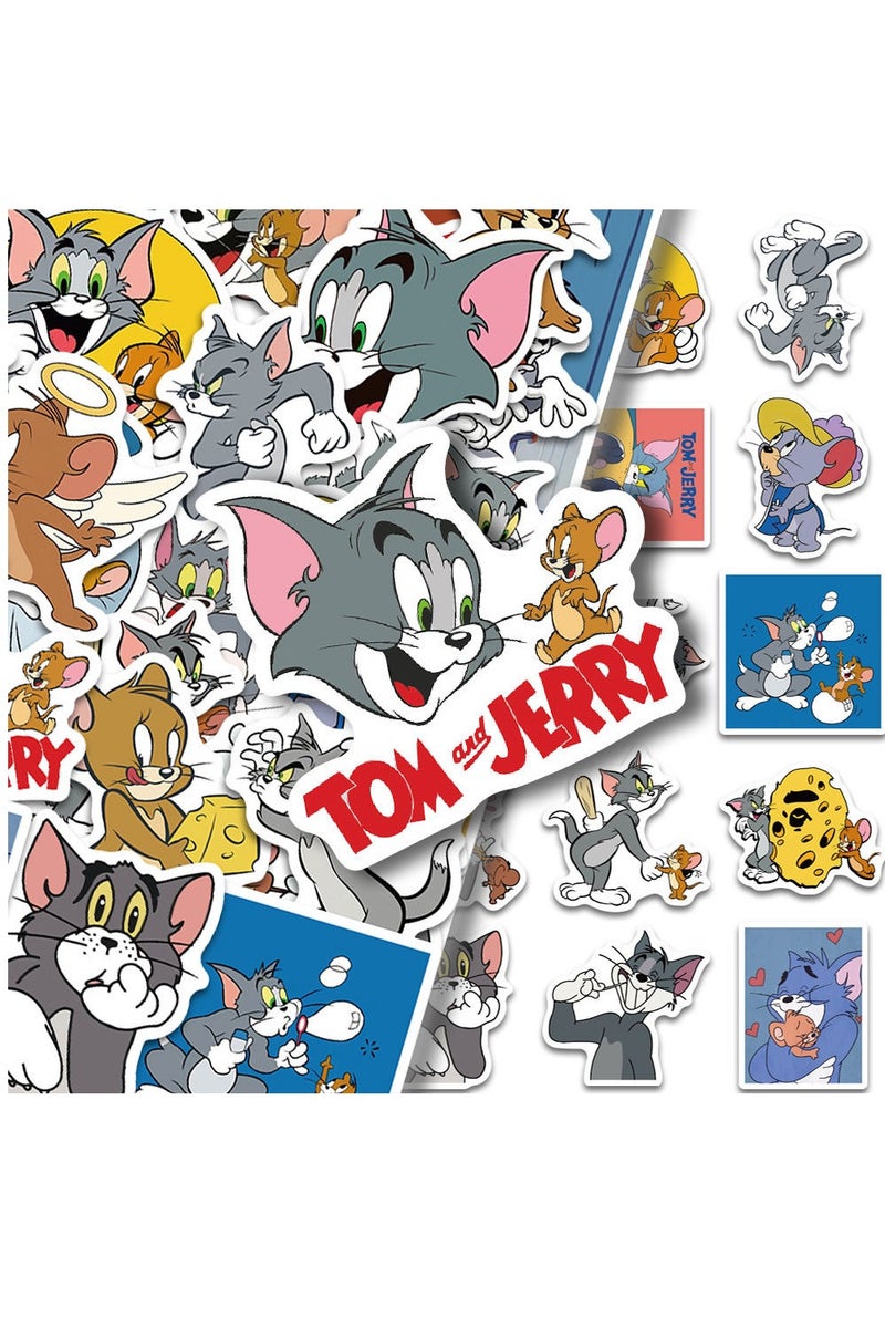 50 Piece Tom Jerry Sticker Set - Bring the Classic Chase to Your Life! - Image 1