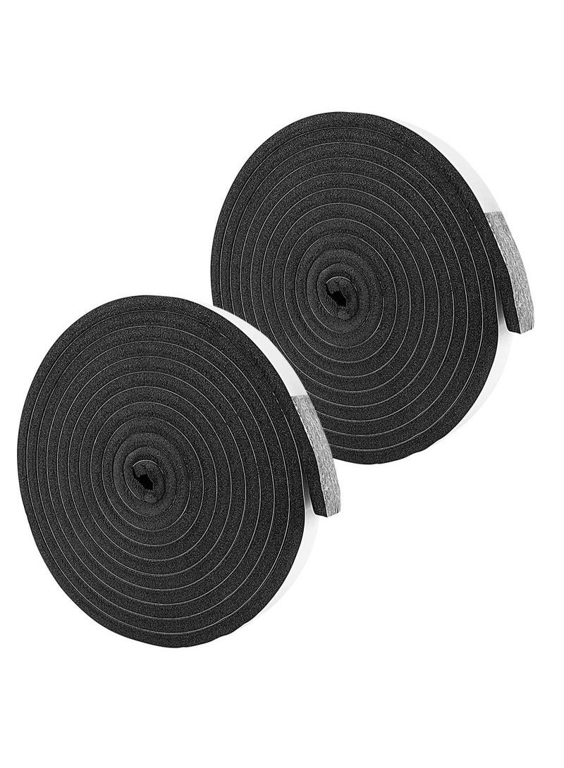 2 Pack Self Adhesive Door Window Insulation Seal Foam Tape Insulation Tape Weather Stripping for Doors and Windows Sound Proof Soundproofing Door Seal - Image 1