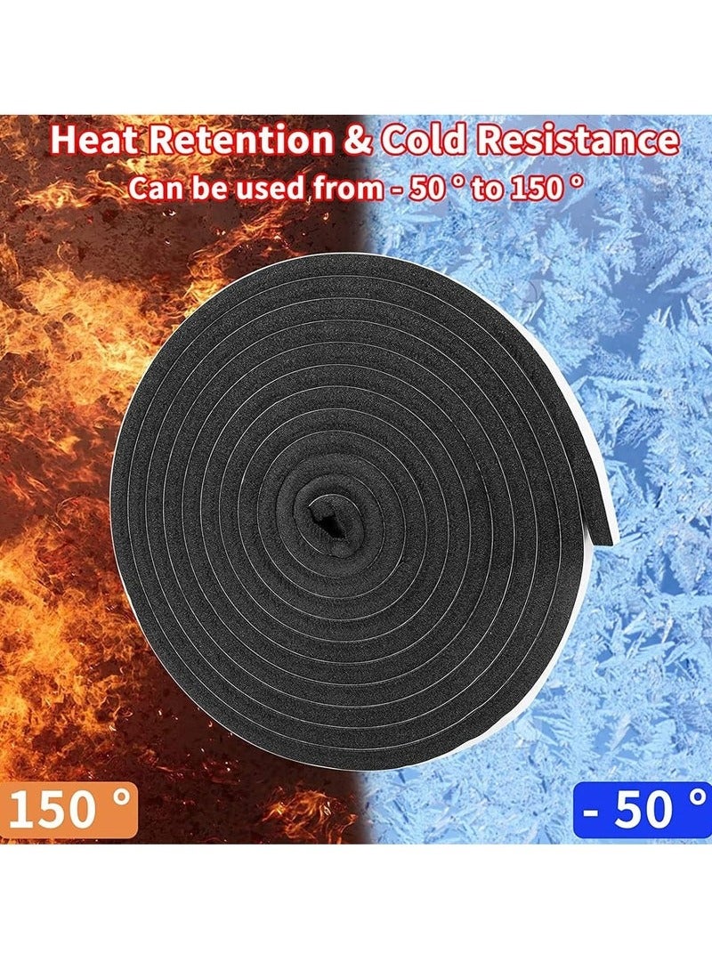 2 Pack Self Adhesive Door Window Insulation Seal Foam Tape Insulation Tape Weather Stripping for Doors and Windows Sound Proof Soundproofing Door Seal - Image 3