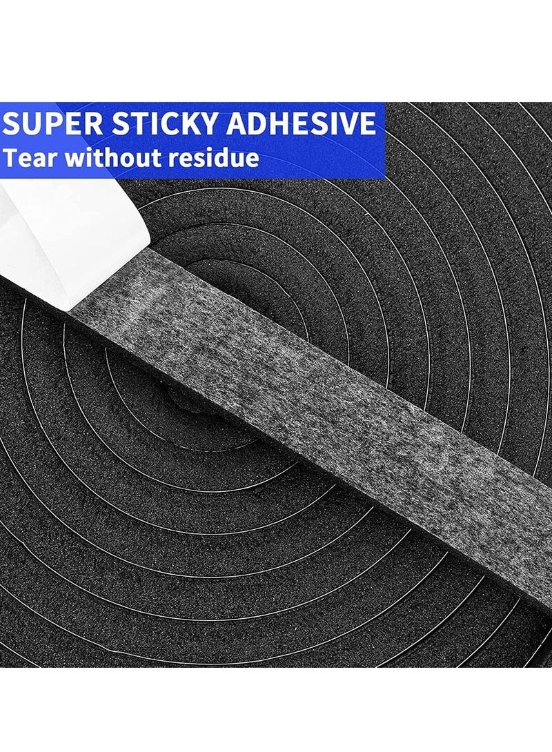 2 Pack Self Adhesive Door Window Insulation Seal Foam Tape Insulation Tape Weather Stripping for Doors and Windows Sound Proof Soundproofing Door Seal - Image 4