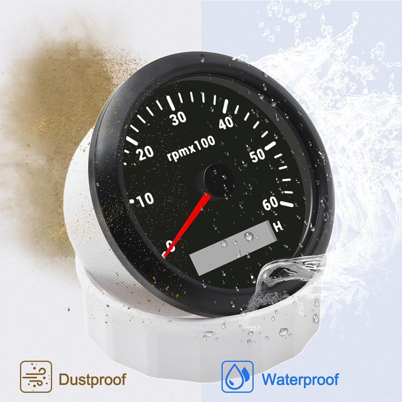 Geloo 85MM RPM Tachometer Gauge with 7 Color Backlight - Image 2
