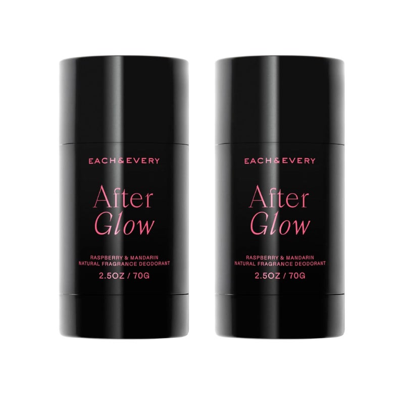 مزيل العرق خالي من الألمنيوم لكل امرأة، حماية من الروائح لمدة 72 ساعة - مزيل عرق طبيعي بالكامل للرجال، آمن للبشرة الحساسة، الحمل والأطفال - نظيف، نباتي، توت العليق والماندرين - 2.5 أونصة، عبوتين