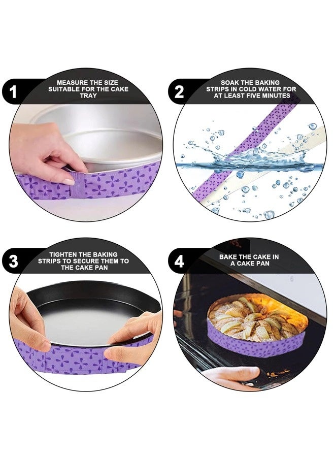 شيبشيب شريط خَبز واحد، شريط ترطيب سميك من القطن الممتصّ لقوالب الكعك، أشرطة تسوية الكعك للمطبخ والمخبز والمطعم - Image 3