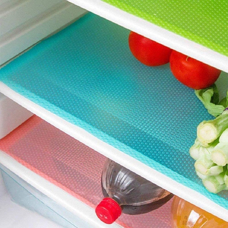 MayNest 12Pcs Refrigerator Mats Waterproof NonSlip EVA Refrigerator Liner Pads Drawers Shelves Cabinets Storage Kitchen and Placemats8 Green - Image 1