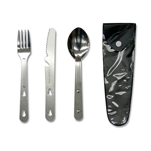 Stansport Stainless Steel Knife, Fork & Spoon Set (340) - Image 1