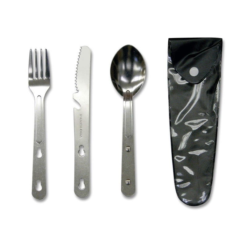 Stansport Stainless Steel Knife, Fork & Spoon Set (340) - Image 5
