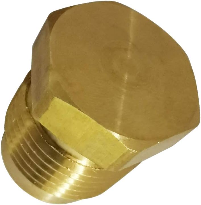 Legines Brass Flared Plug 3/8" Tube OD, SAE 45 Degree Flare Tube Fitting（Pack of 2） - Image 3