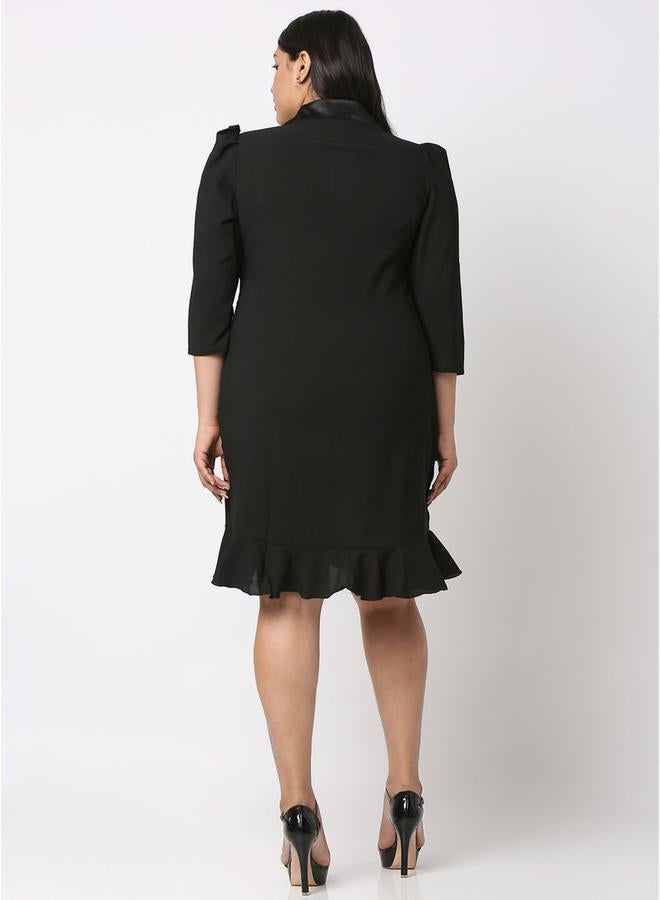 Mish Black Ruffle Mini Dress  - Image 5