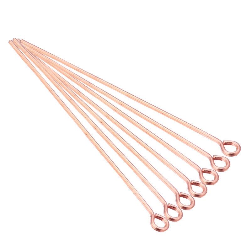 100pcs Electroplated Pendant Bail Needles Rose Gold 