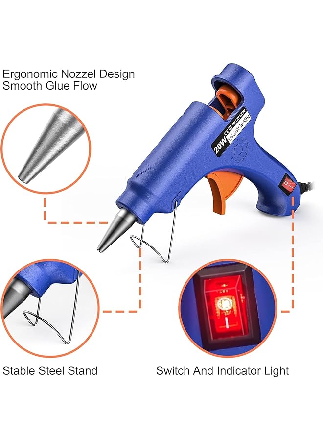 erorex Hot Glue Gun Kit Mini Mini Hot Glue Guns Kit With 50 Sticks Melt Glue Gun Craft For Kids School Diy Arts Home Quick Repairs - Image 3