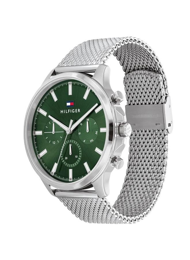 TOMMY HILFIGER TOMMY HILFIGER MEN’s GREEN DIAL, STAINLESS STEEL WATCH – 1710499  - Image 2