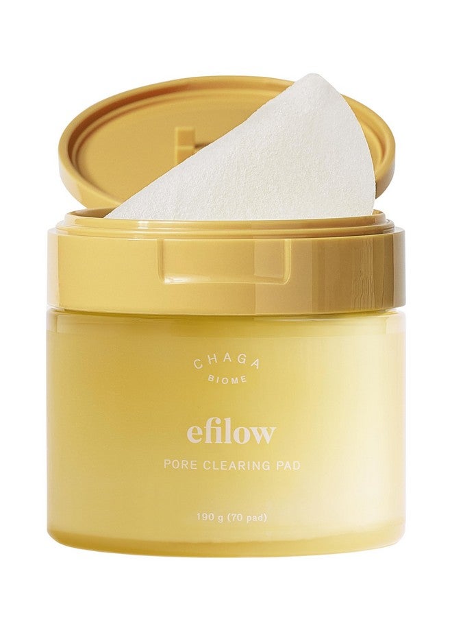 EFILOW Chaga Mushroom Biome Pore Clearing Pad 70 Sheets | Pore-Smoothing Facial Cleansing Pads | Korean Toner Pads for Face | Gentle Face Exfoliating Pads | Skin-Balancing Organic Cotton Rounds - Image 1