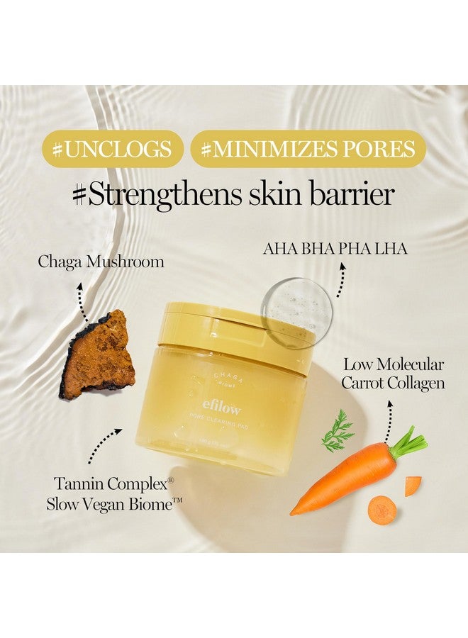 EFILOW Chaga Mushroom Biome Pore Clearing Pad 70 Sheets | Pore-Smoothing Facial Cleansing Pads | Korean Toner Pads for Face | Gentle Face Exfoliating Pads | Skin-Balancing Organic Cotton Rounds - Image 3