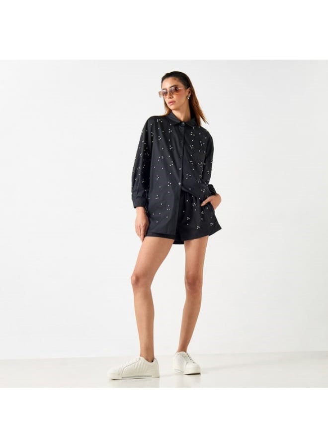 تواكستريمز شورت مزين بخصر مطاطي من تو إكستريمز - Image 4