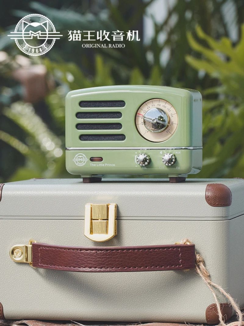 Muzen The Little Prince OTR Bluetooth Wireless Speaker, FM Radio, Metal Music Player, Green - Image 4