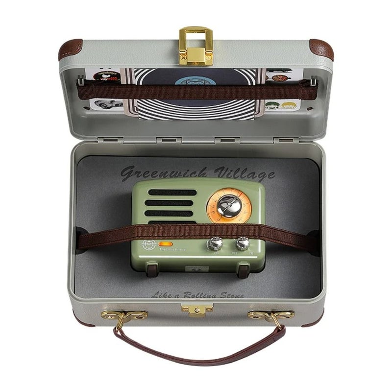 Muzen The Little Prince OTR Bluetooth Wireless Speaker, FM Radio, Metal Music Player, Green - Image 1