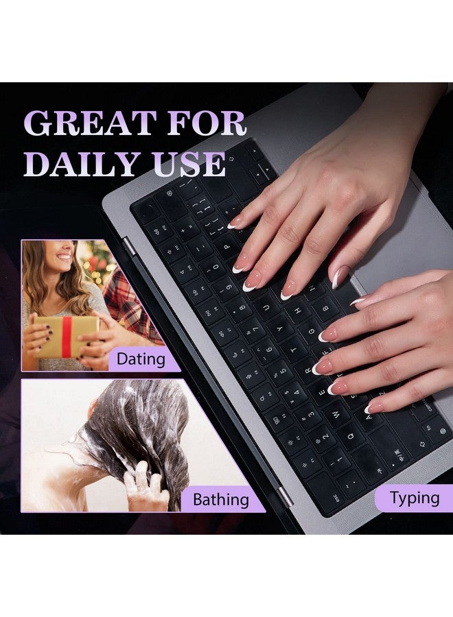 بي تي آرت بوكس ملصقات أظافر لاصقة للأظافر الصناعية - BTArtbox، 10 ورقات، 15 مقاسًا، ملصقات أظافر رقيقة جدًا ومقاومة للماء للأظافر الصناعية، 300 قطعة من ملصقات الأظافر اللاصقة الهلامية مزدوجة الجوانب للعناية بالأظافر - Image 4