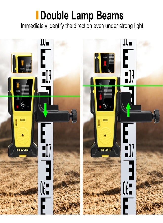 Firecore جهاز استقبال ليزر Firecore لمستوى الليزر الأخضر، وشاشات LCD ثنائية الجوانب للكشف عن الأشعة الخضراء، وكاشف ليزر رقمي يُستخدم مع ليزر الخط النبضي حتى نطاق عمل يصل إلى 197 قدمًا، ومشبك قضيب متضمن - FD30 - Image 4