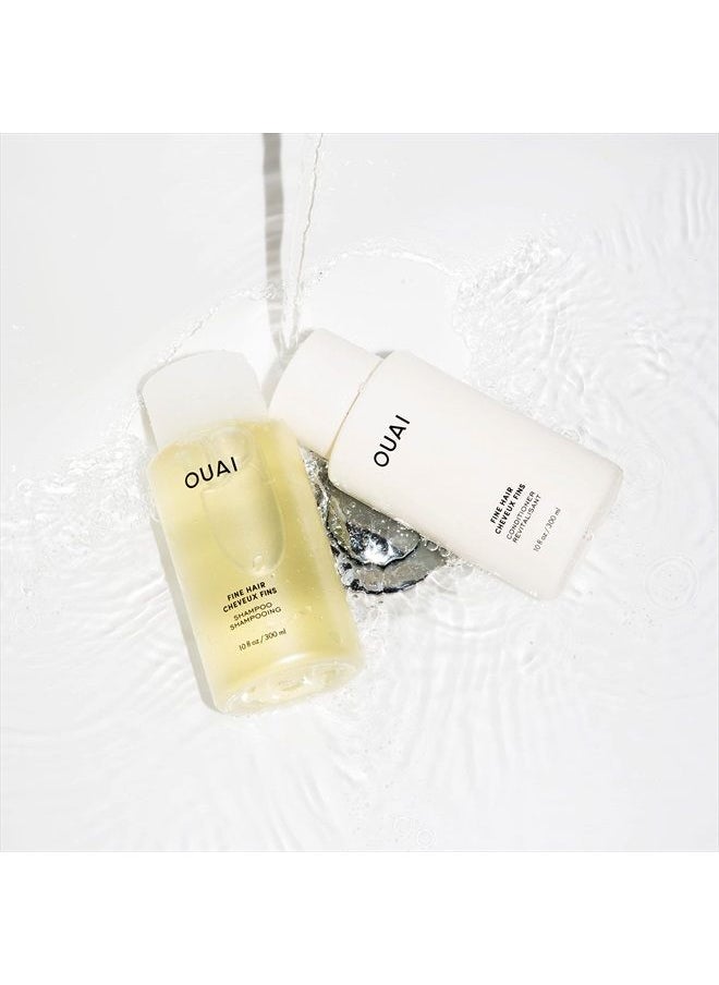 Ouai - Fine Shampoo Refill Pouch. Bring Fine Hair to the Next Level with Strengthening Keratin, Biotin, and Chia Seed Oil. Hair is Left Clean, Bouncy and Voluminous - Image 1