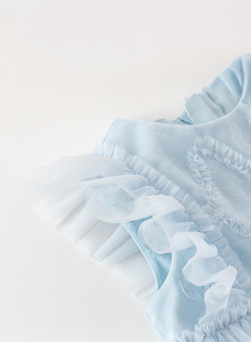 Dave & Bella Sea Blue Layered Ombre Dress - Image 3