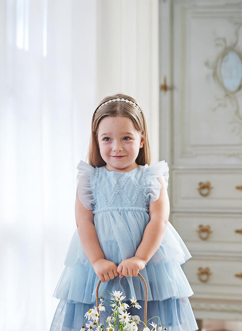 Dave & Bella Sea Blue Layered Ombre Dress - Image 5