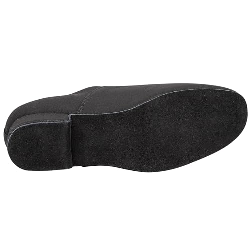 Linodes Breathable Oxford Men's Latin Dance Shoes 1 Inch Leather Sole Ballroom Salsa Tango Waltz Character Shoe-Black-11.5M - Image 5