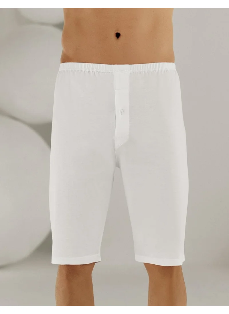 Şahinler Combed Cotton Single Jersey Long Trousers White - E018