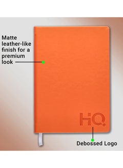 HQ A4 Size Casebound Notebook With 160 Sheets Orange  - Image 3