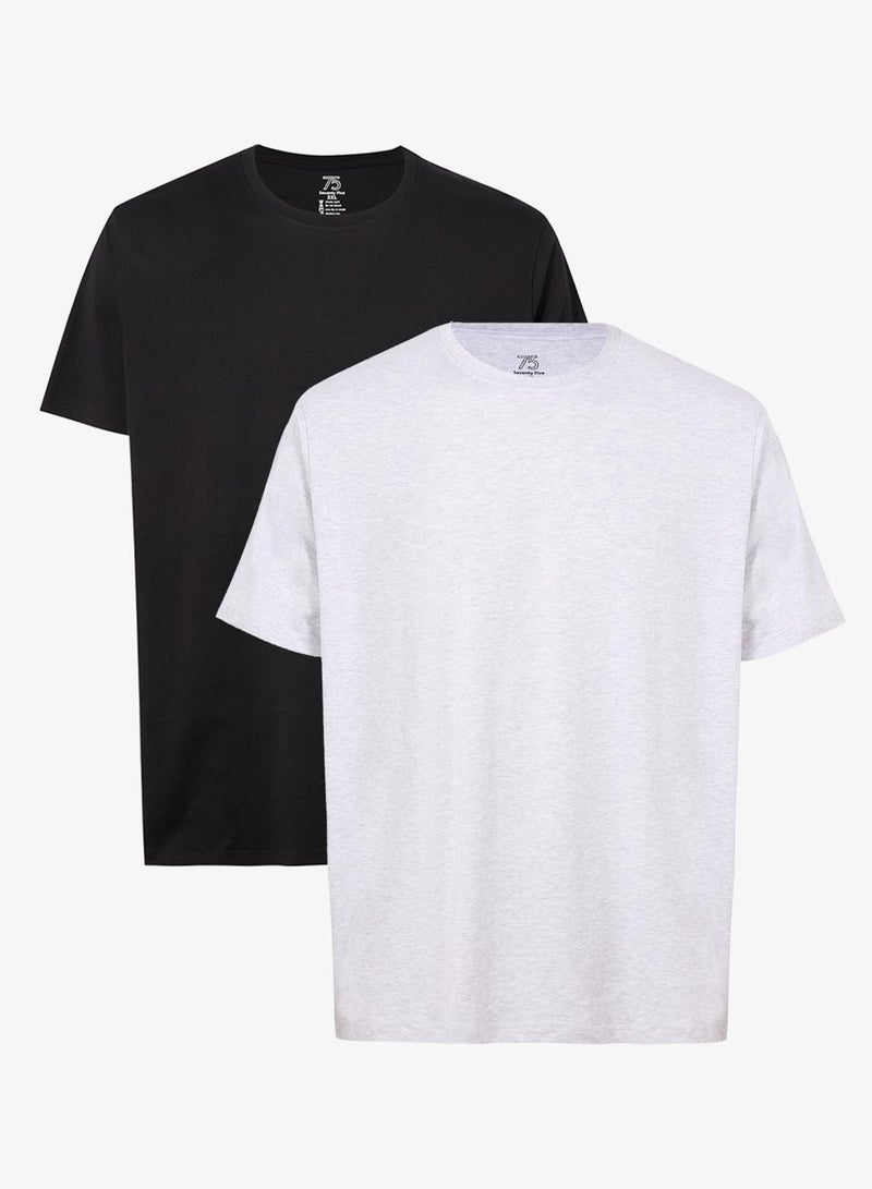 سفنتي فايف بيسيكس عبوة من  تي شيرت مقاس كبير - Image 1