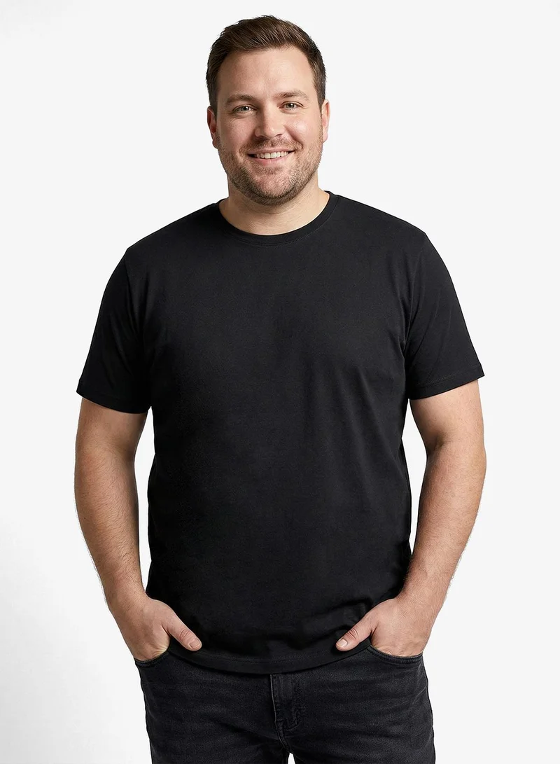 Seventy Five Basics  Pack of 2 Plus Size T-Shirt for Men | Best Price UAE