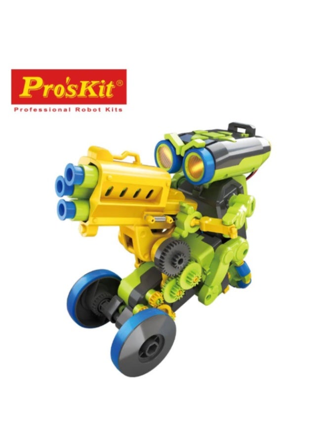 Pro'skit Pro’sKit GE-897 Tribo 3-in-1 Keypad Coding Robot – DIY Programmable STEM Robot Kit for Kids (Sharpshooter, Painter & Sweeper) - Image 3