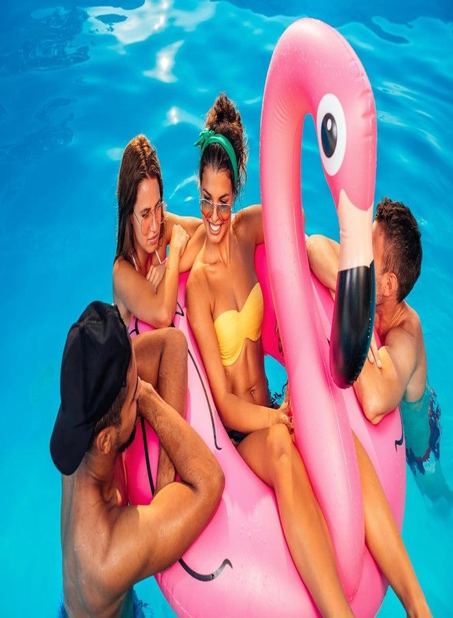 Aakarit Inflatable Flamingo Pool Floats Pool Floatiest Rafts for Swimming Pool Party Tubes for Lake Beach Floaty Swim Rings Toys for Adults Kids - 1 Pack - Image 3
