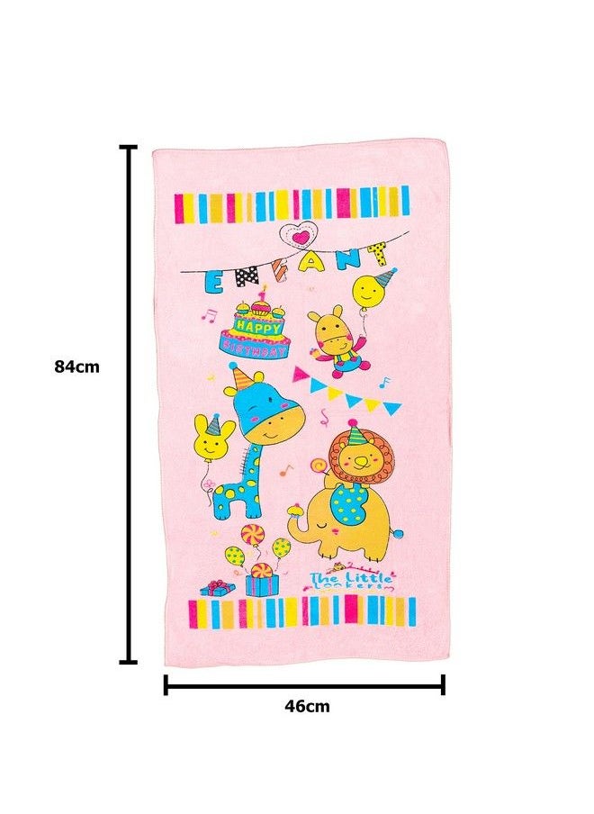 The Little Lookers Towel For Newborn Baby Kids; Super Soft Baby Bath Towel Set For Infants Bathing Accessories; (02 Years) (Pink Pack Of 1(48X84Cm))  - Image 3