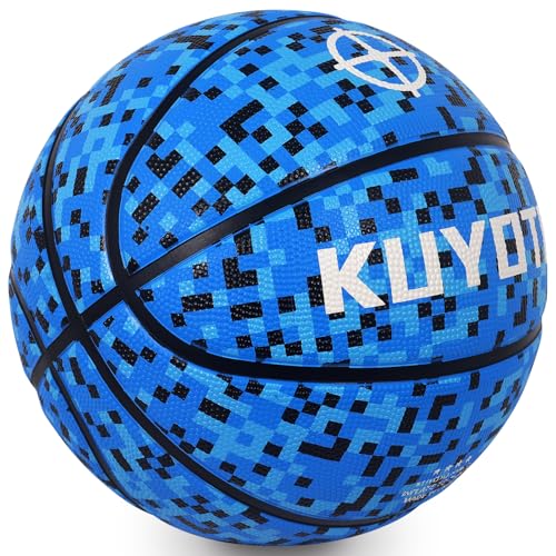 KUYOTQ Kids Toddler Size 4 Basketball 255 Thickened Rubber Small Youth Basketball Soft Touch Mosaic for Boys Girls GiftsDeflated - Image 3