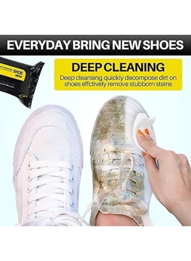 Generic Disposable Shoe Cleaning Wipes for Dirt Removal and Cleaning White Sneakers - 80 Wipes - Image 4