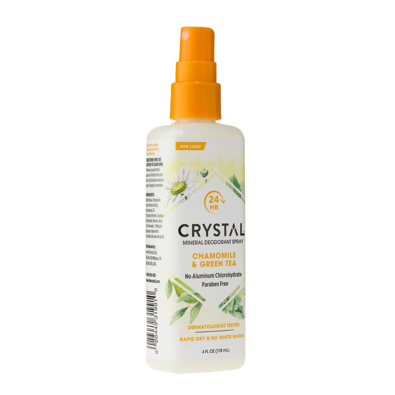 Crystal Essence Mineral Deodorant Spray, Chamomile & Green Tea 4 oz (Pack of 12) - Image 2