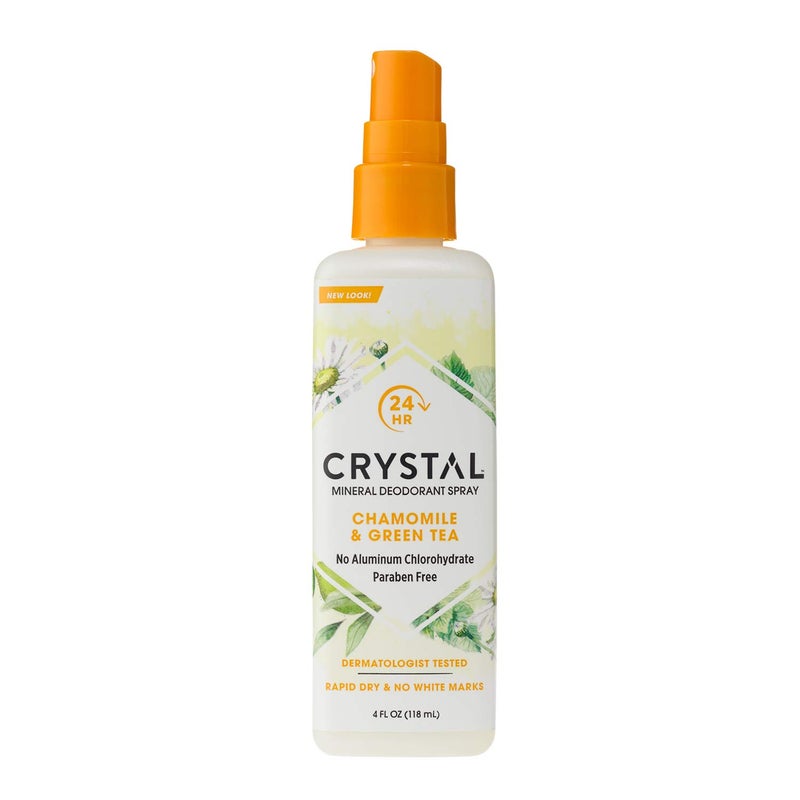 Crystal Essence Mineral Deodorant Spray, Chamomile & Green Tea 4 oz (Pack of 12) - Image 1