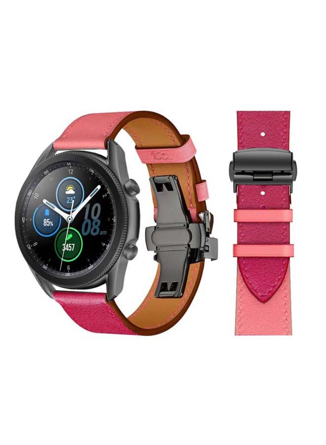 بيرفيي سوار بديل من الجلد الطبيعي لساعة سامسونج جالاكسي 3 مقاس 45 مم متعدد الألوان - Image 1